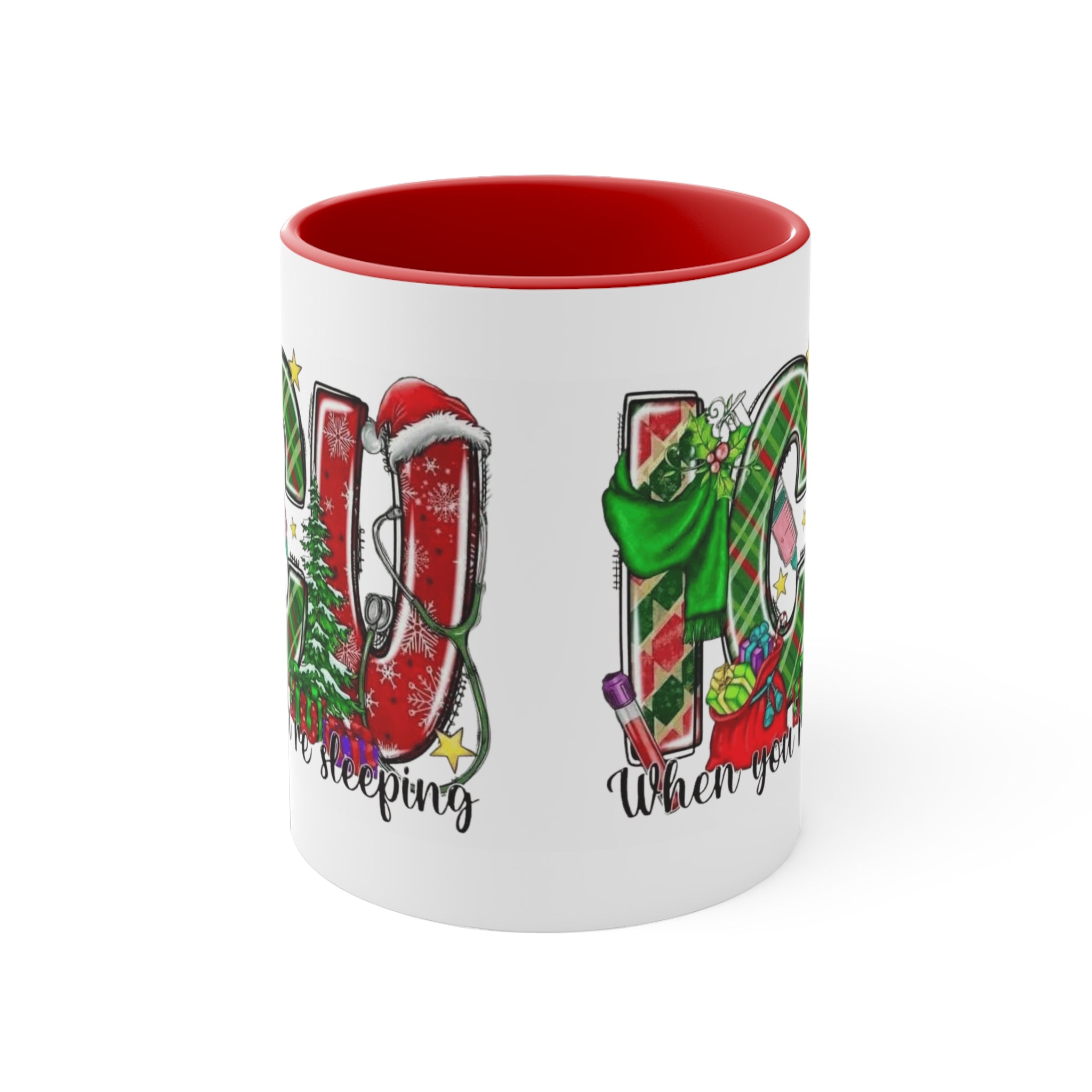 Christmas Joy Accent Mug — Festive 'JOY' Holiday Coffee Cup (11oz)Medical Christmas Mug