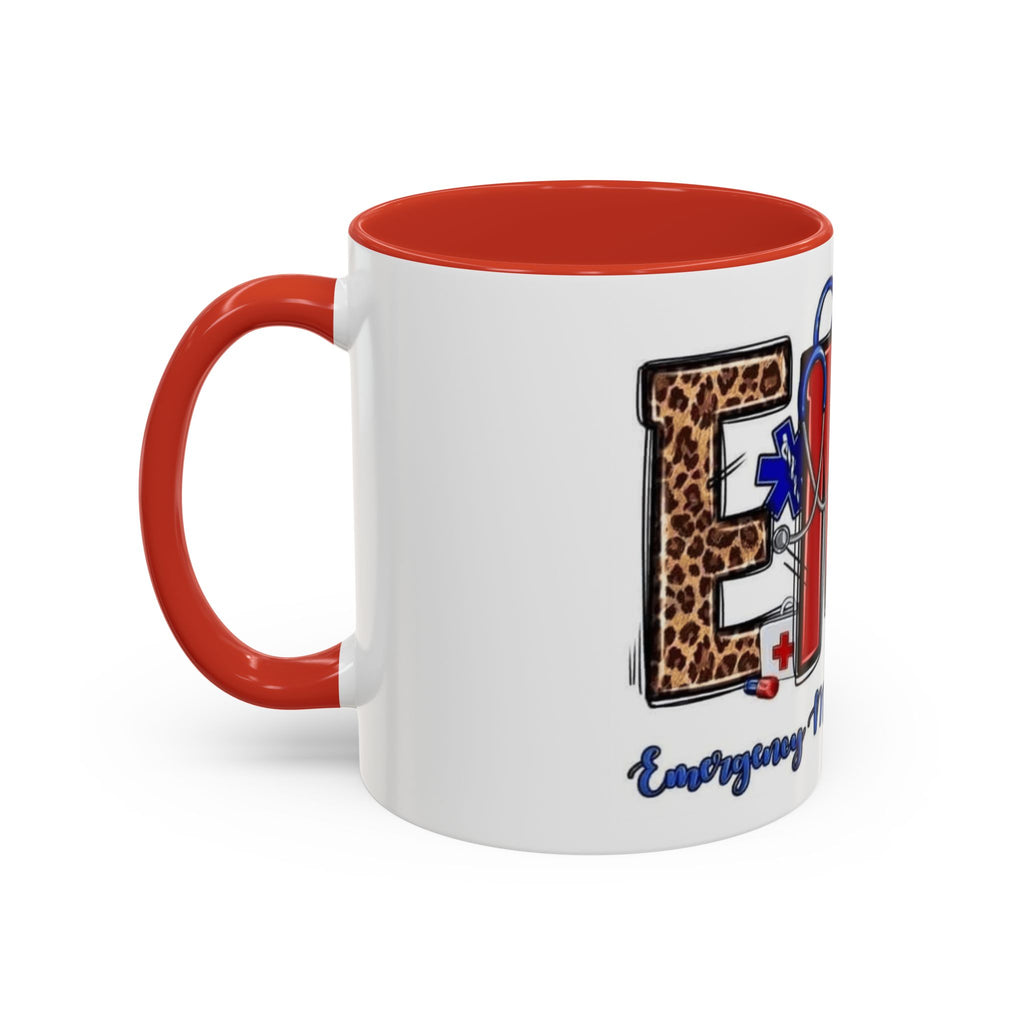 EMT Coffee Mug — Emergency Medical Technician Ambulance Stethoscope Design (11/15oz) Medical Christmas Mug