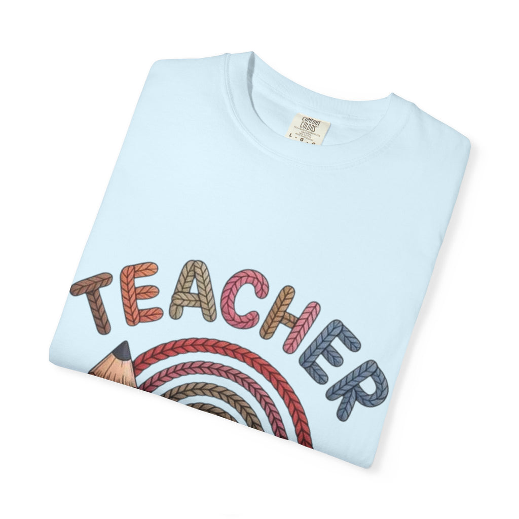 Teacher Rainbow Pencil & Apple T-Shirt — Back-to-School Gift for Educators