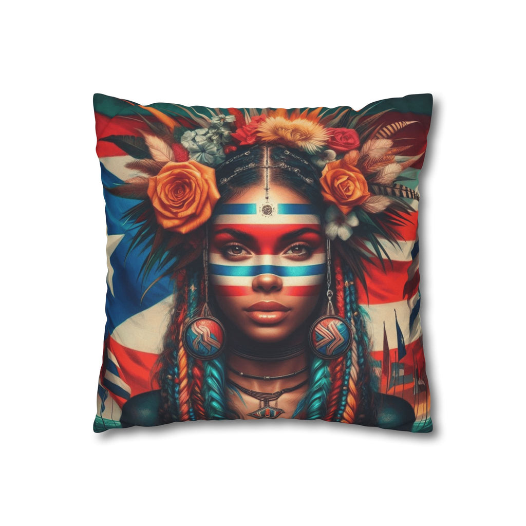 Tribal Goddess Decorative Pillow Puerto Rico Culture Pillow