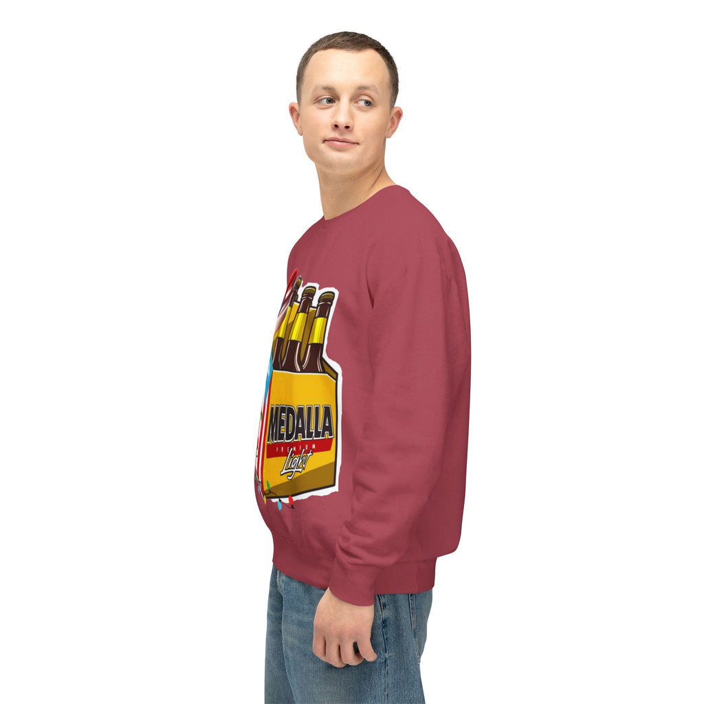 Medalla Light Puerto Rican Holiday Sweatshirt  Navidad Boricua Crewneck Puerto Rico Navidade