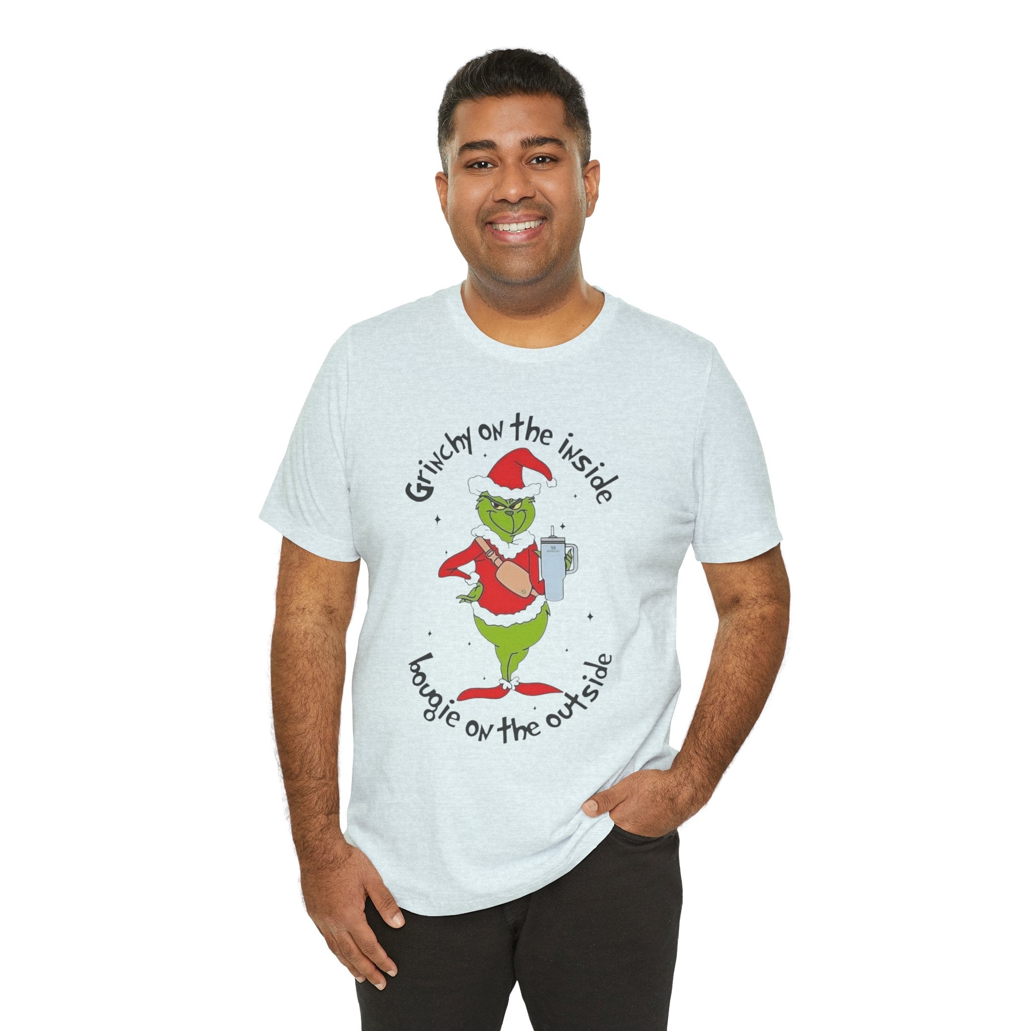 Grinch-Inspired Holiday Tee: 'Grinchy on the Inside, Boogie on the Outside'