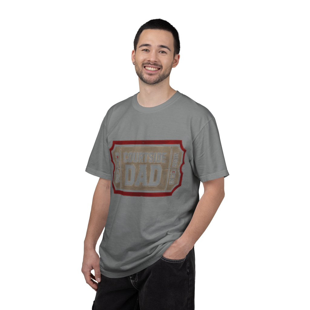 Courtside Dad T-Shirt — Vintage Ticket-Style Basketball Dad Tee