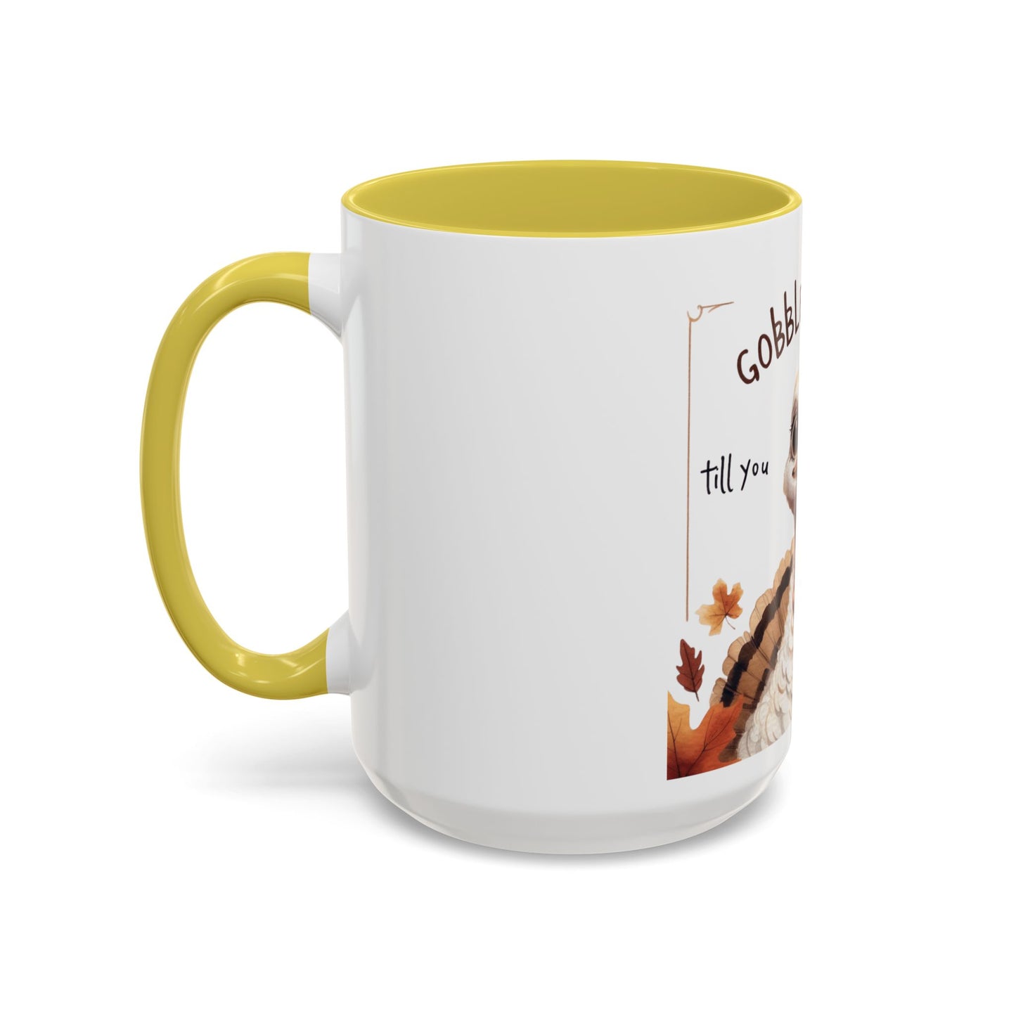 Mix cozy, aesthetic, and autumn-inspired sayings 🍁 Whimsical Thanksgiving Mug - Gobble Gobble Design