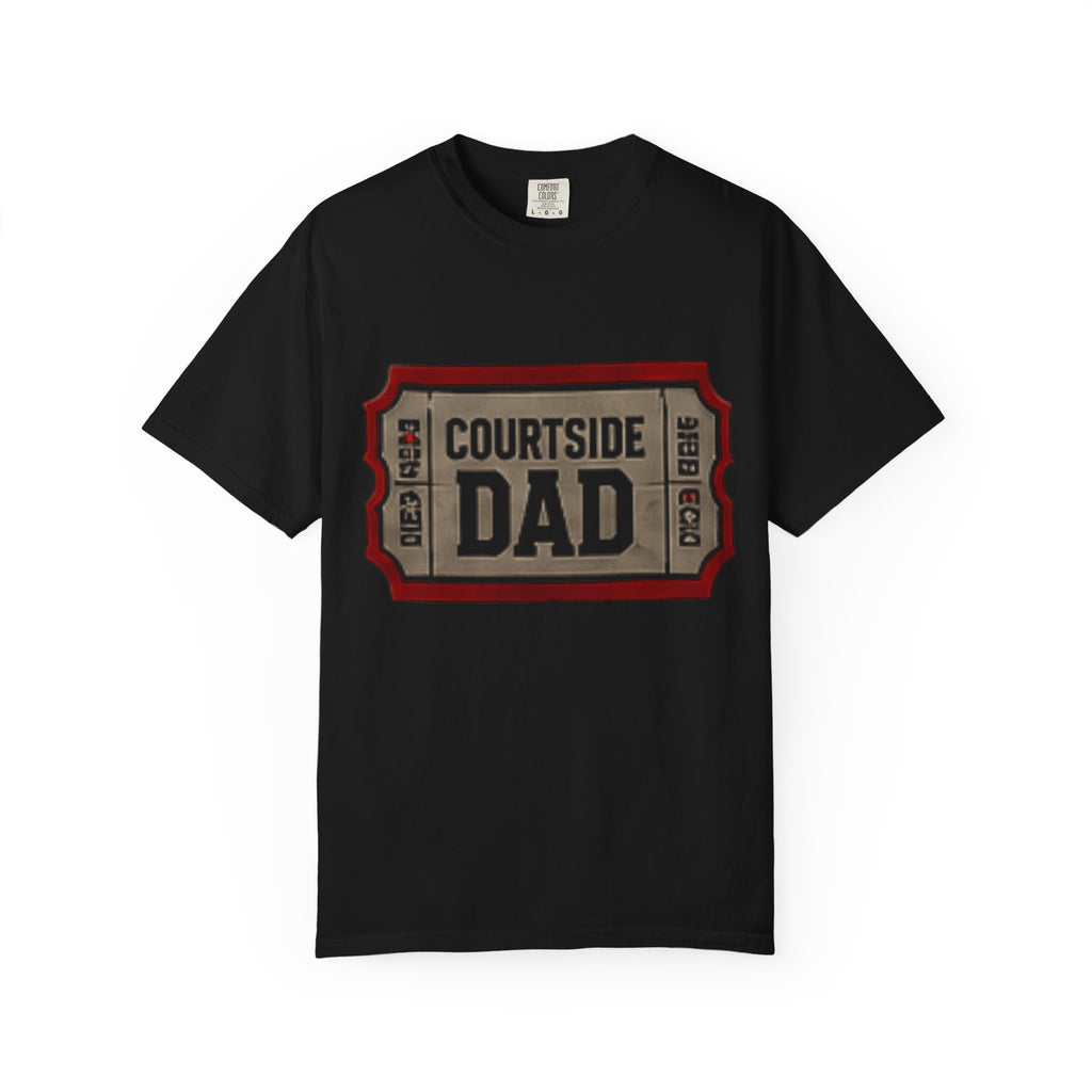 Courtside Dad T-Shirt — Vintage Ticket-Style Basketball Dad Tee