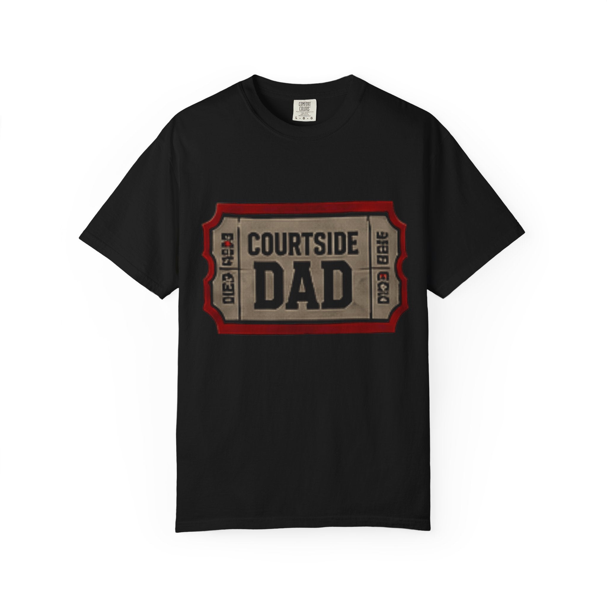 Courtside Dad T-Shirt — Vintage Ticket-Style Basketball Dad Tee
