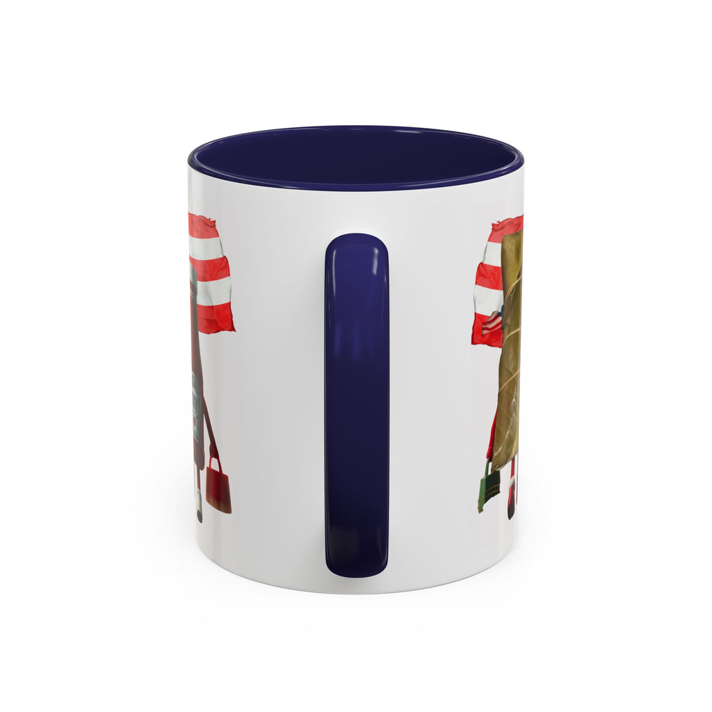 Puerto Rican Flag Ketchup & Pasteles Coffee Mug — Funny Food Friends Accent Mug (11/15oz)