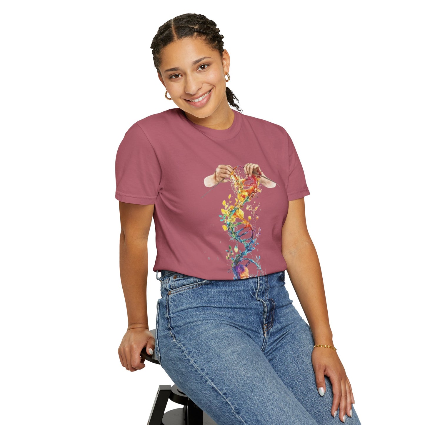 👚 Soft. Stylish. Mom-approved. Order now and gift her something she'll actually wear! Colorful DNA Art Unisex T-shirt, Science Tee, Creative Garment, Gift for Scientists,