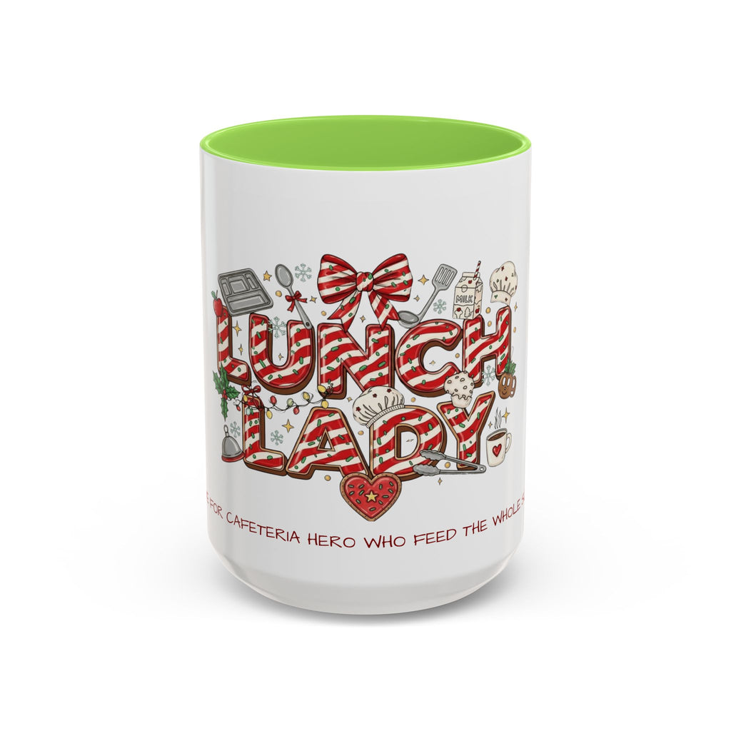 Lunch Lady Mug "Cafeteria Hero Who Feeds the Whole School With Love" | 11oz/15oz Gift  School Staff Christmas Mug Collection