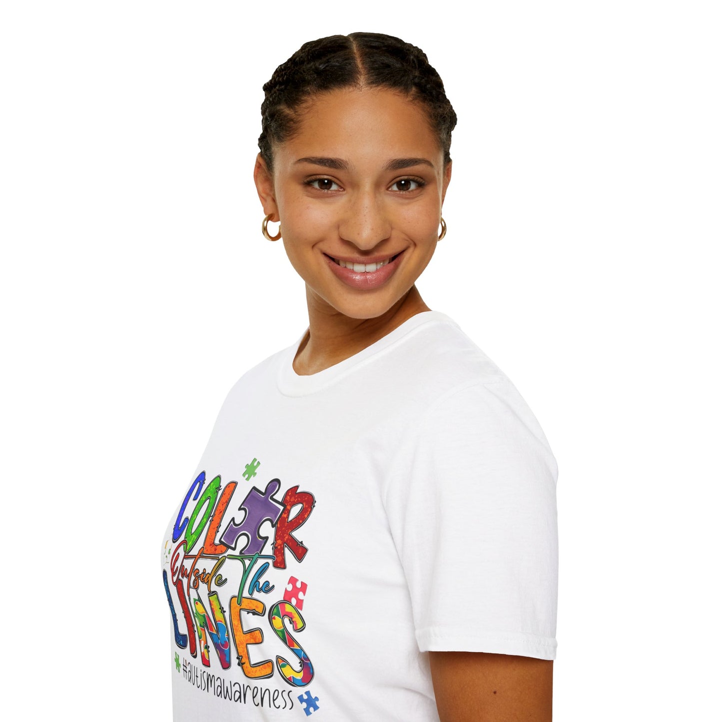 Color Outside the Lines Unisex T-Shirt for Autism Awareness