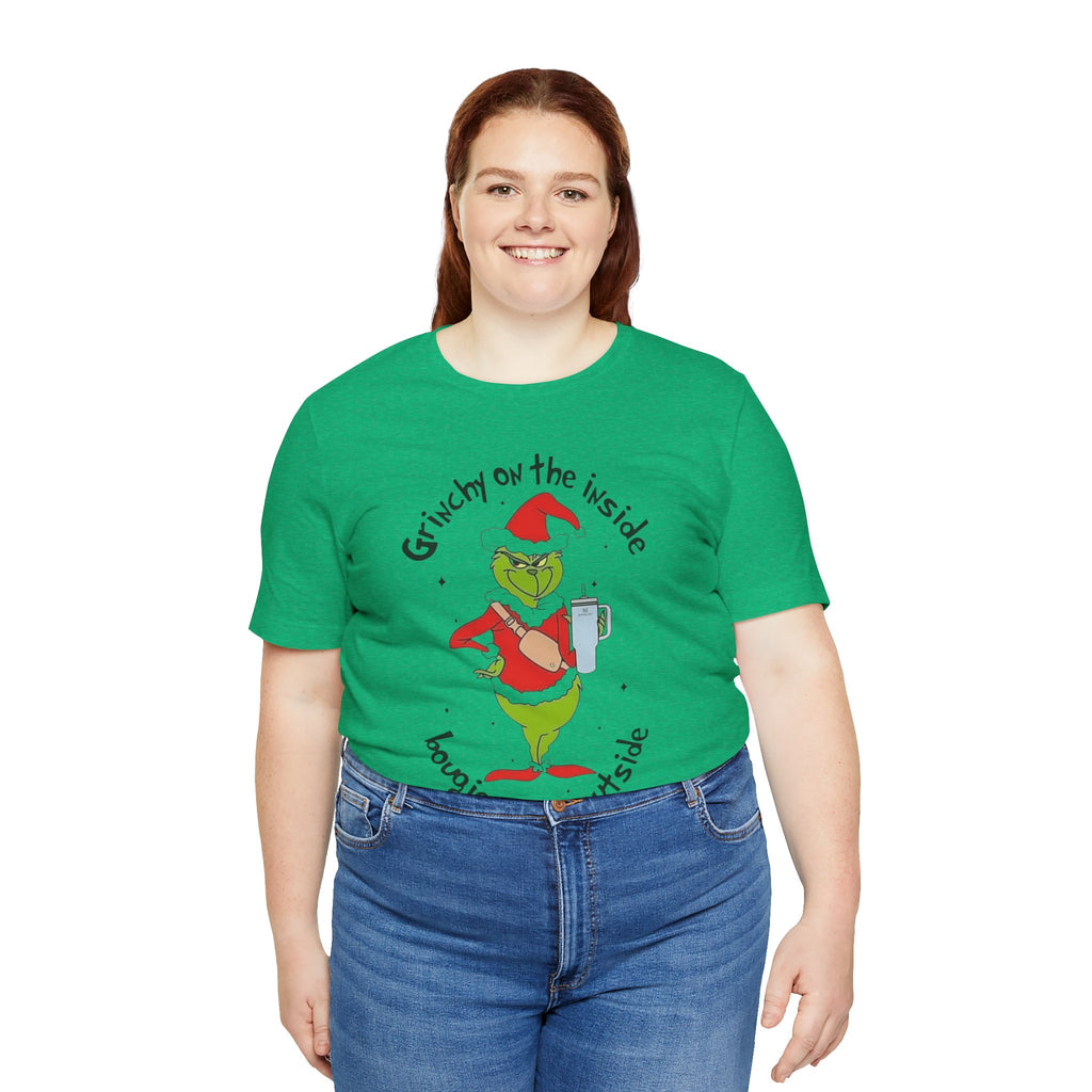 Grinch-Inspired Holiday Tee: 'Grinchy on the Inside, Boogie on the Outside'