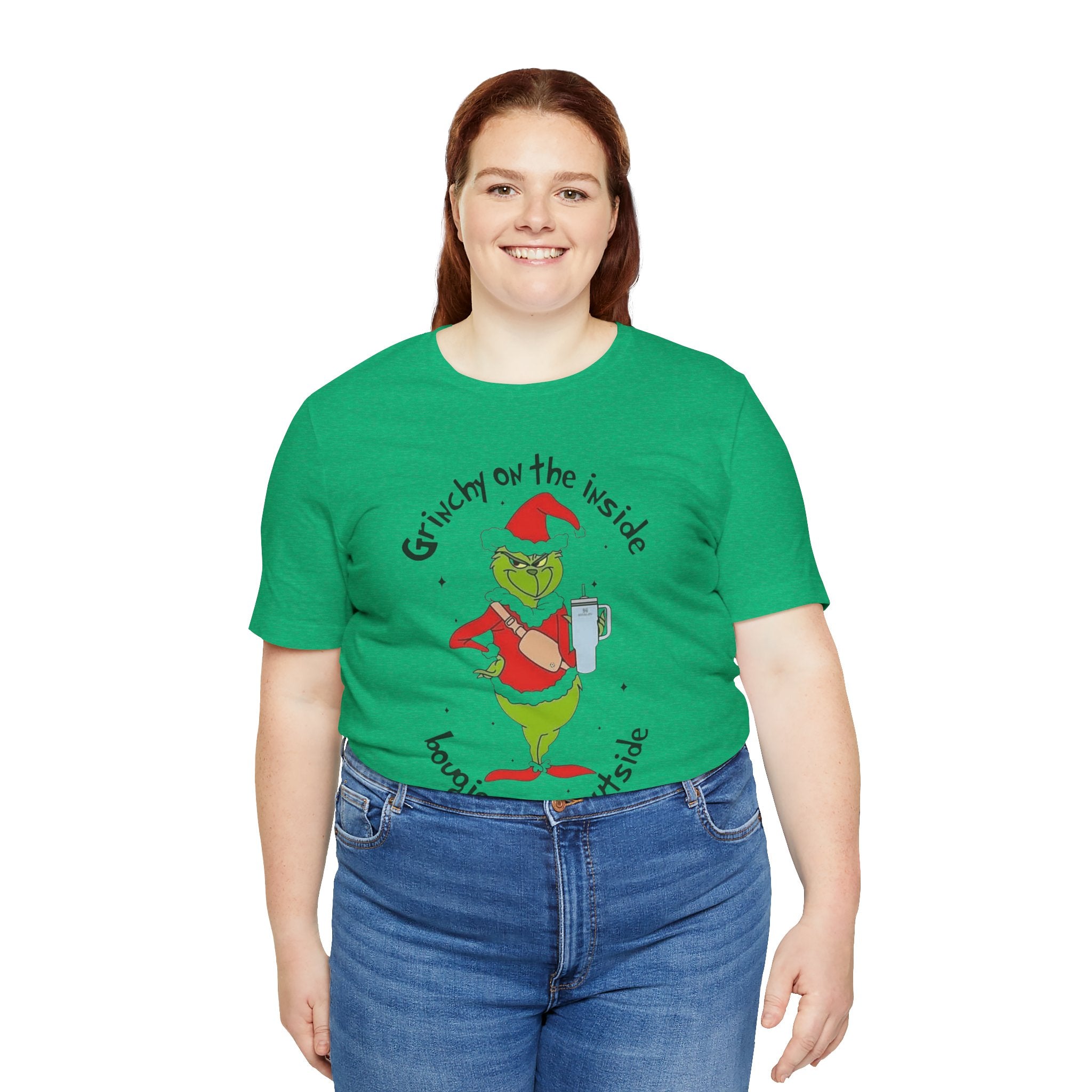 Grinch-Inspired Holiday Tee: 'Grinchy on the Inside, Boogie on the Outside'