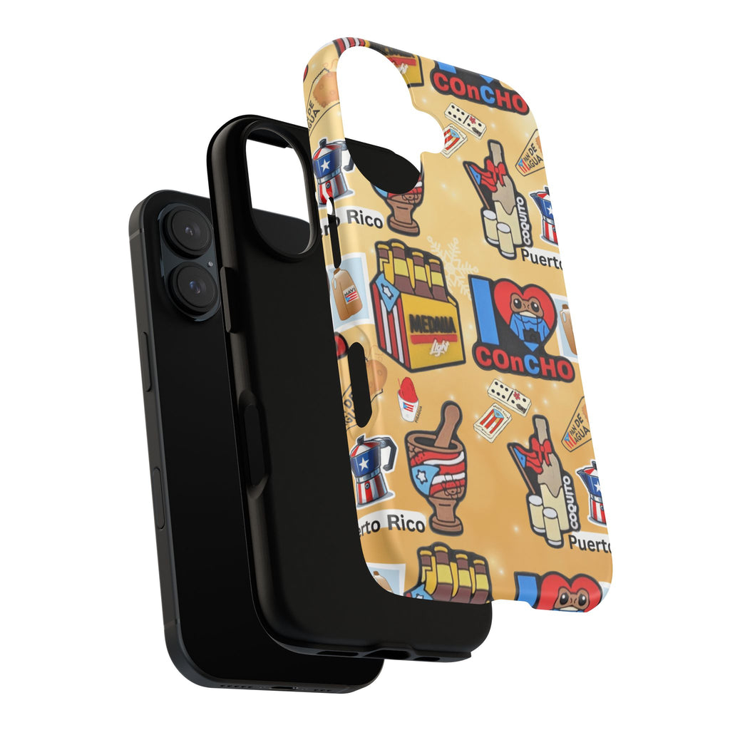 Puerto Rico Sticker Collage Tough Case  ‘I  Concho’ Pattern Phone Case