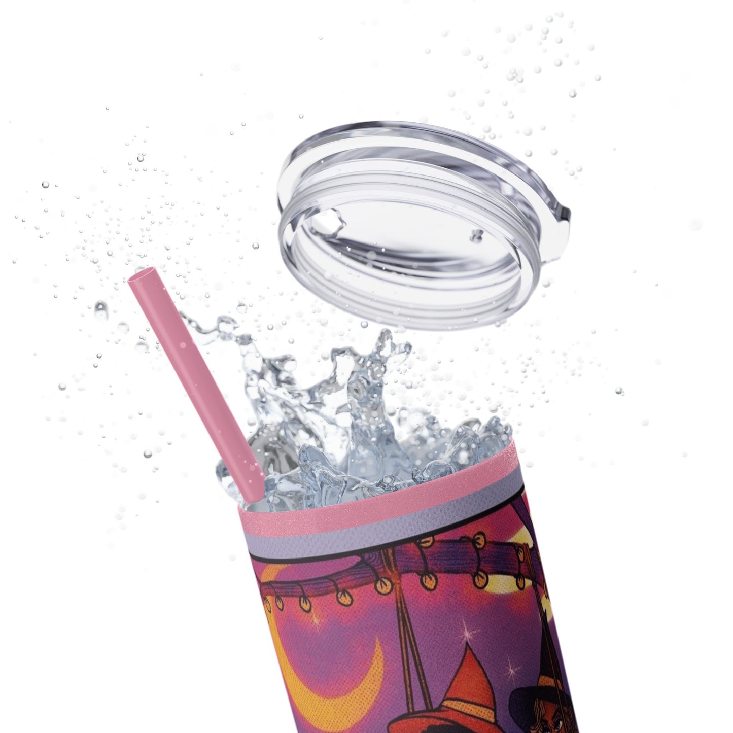 🎁 Spooky season gifts Enchanting Libra Skinny Tumbler with Straw | 20oz | Perfect for Halloween, Witchy Vibes, Astrology Lovers, Gift Idea, Custom Beverage Holder