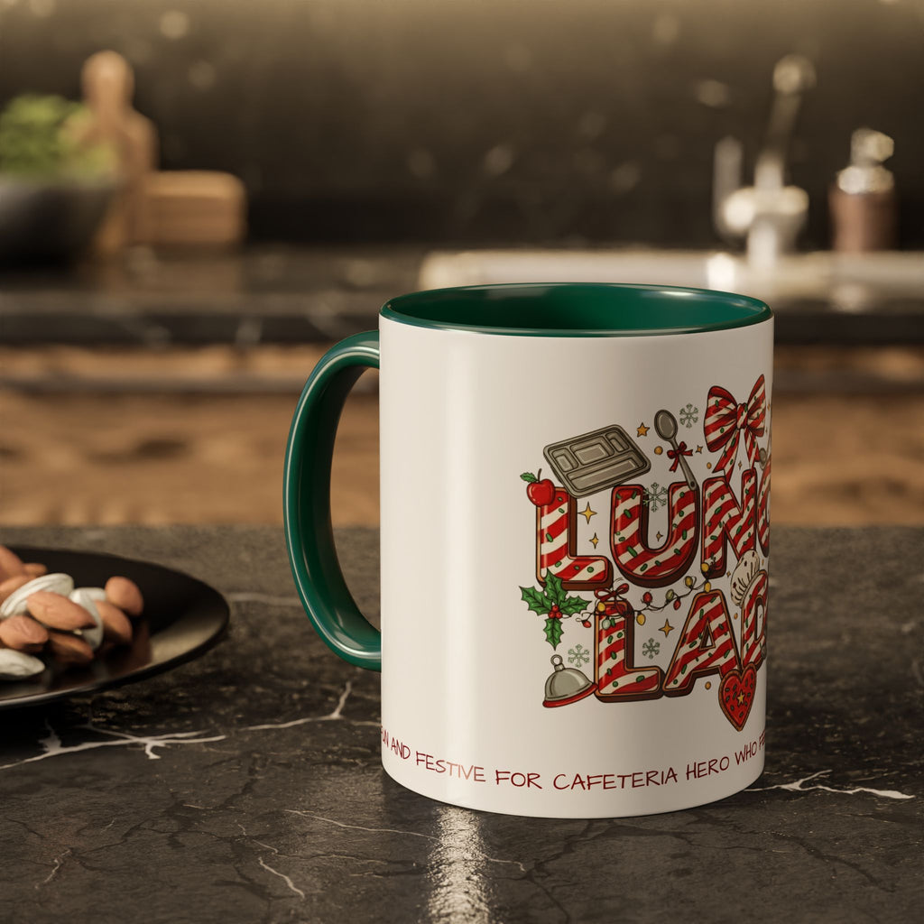 Lunch Lady Mug "Cafeteria Hero Who Feeds the Whole School With Love" | 11oz/15oz Gift  School Staff Christmas Mug Collection