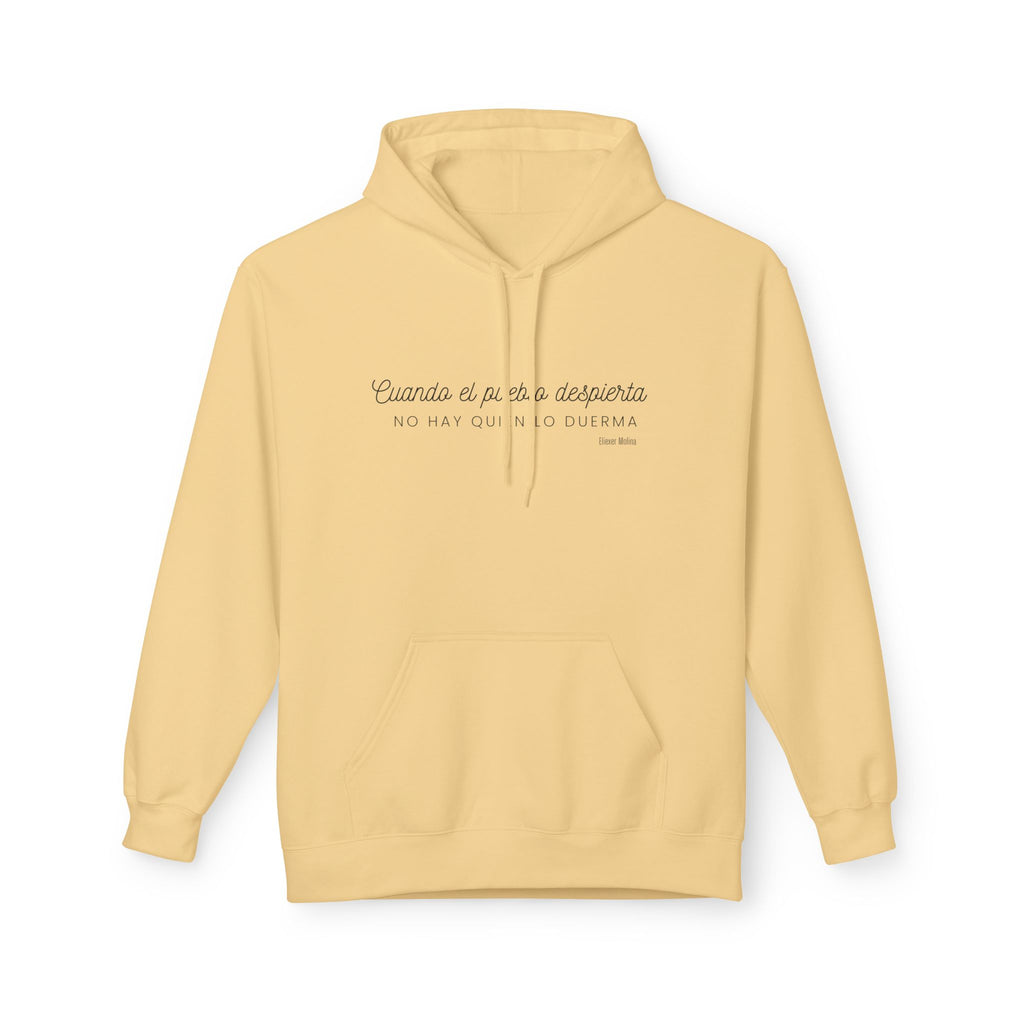 White Hoodie - "Caminas a pa'la desporta" Minimal Script Pullover