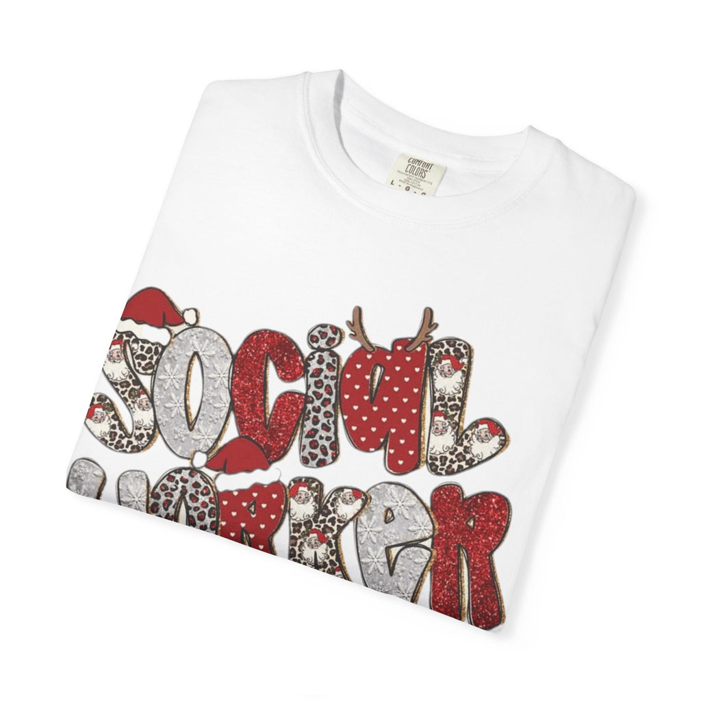 Social Worker Christmas T-Shirt  Festive Holiday Graphic Tee