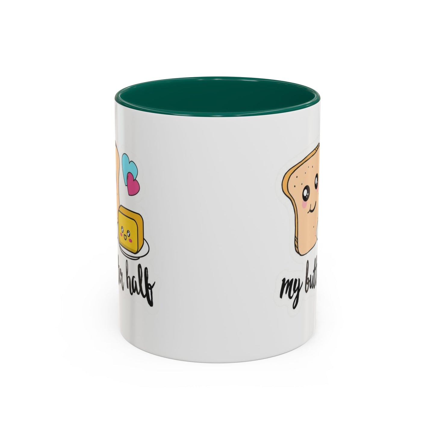 Motivational & Funny Quote Mugs Uplifting Coffee Cup Gifts Cute Foodie Relationship Mug My Butter Half Design, Colorful 11oz & 15oz