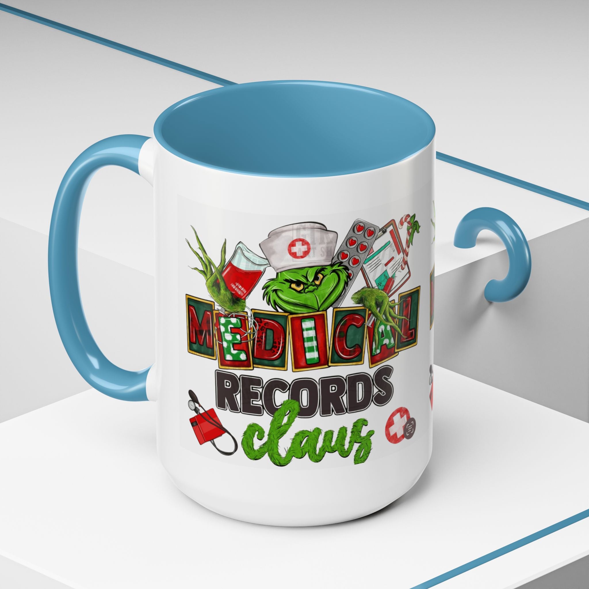 Medical Records Claus Coffee Mug — Funny Holiday Nurse & Medical Staff Gift (11/15oz) Medical Christmas Mug,