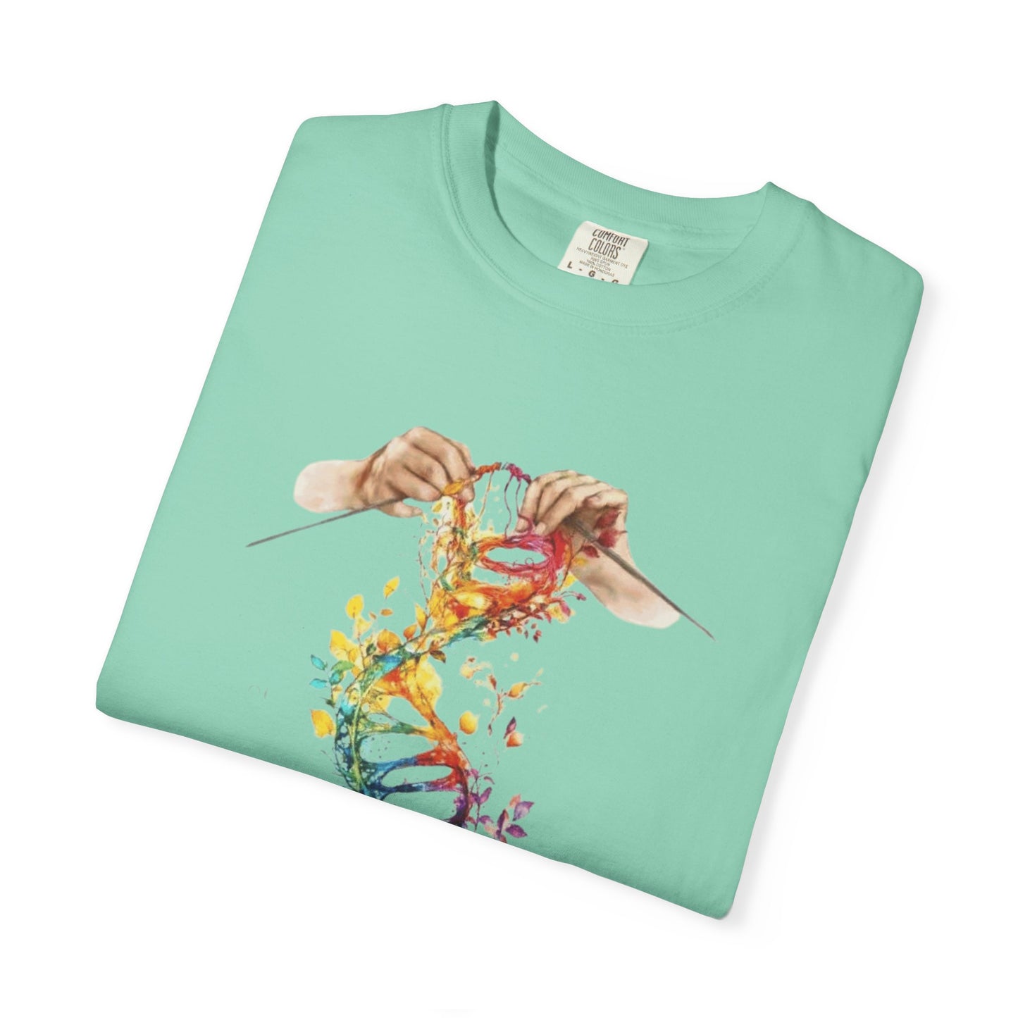 👚 Soft. Stylish. Mom-approved. Order now and gift her something she'll actually wear! Colorful DNA Art Unisex T-shirt, Science Tee, Creative Garment, Gift for Scientists,