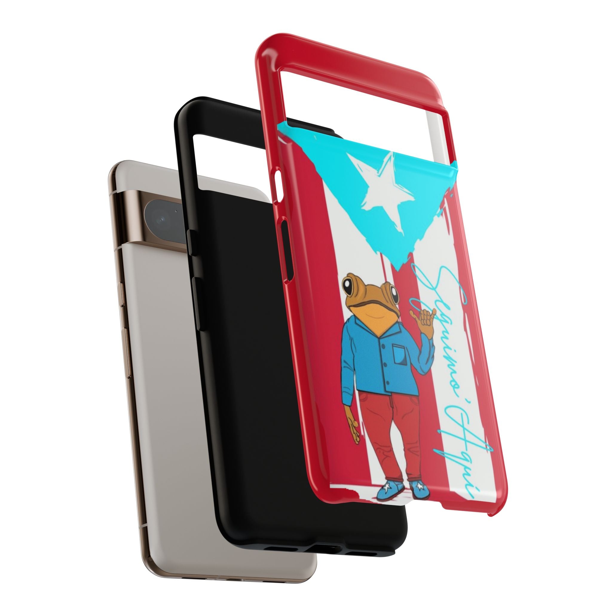 Puerto Rican Flag Frog Design ("Señorita Hops")Phone Case Isla del Encanto Phone Case – Puerto Rican Style