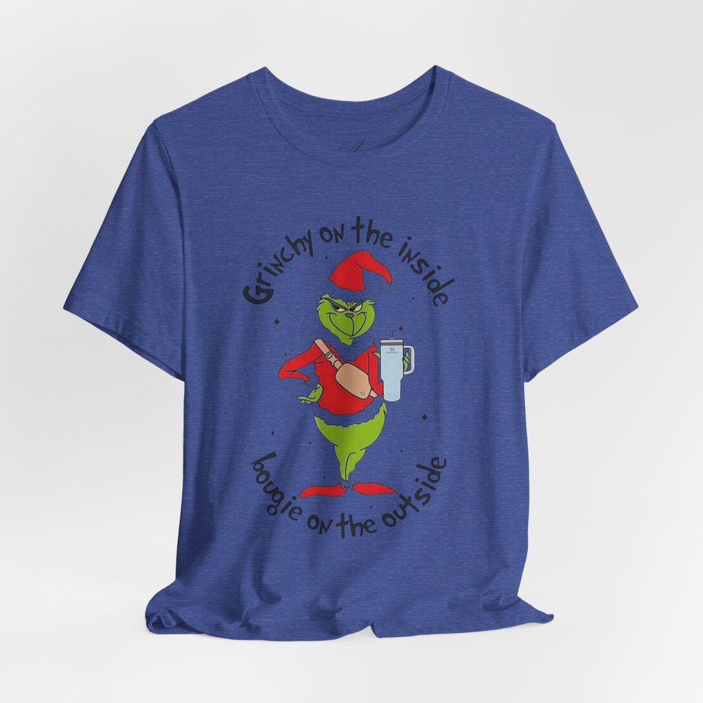 Grinch-Inspired Holiday Tee: 'Grinchy on the Inside, Boogie on the Outside'