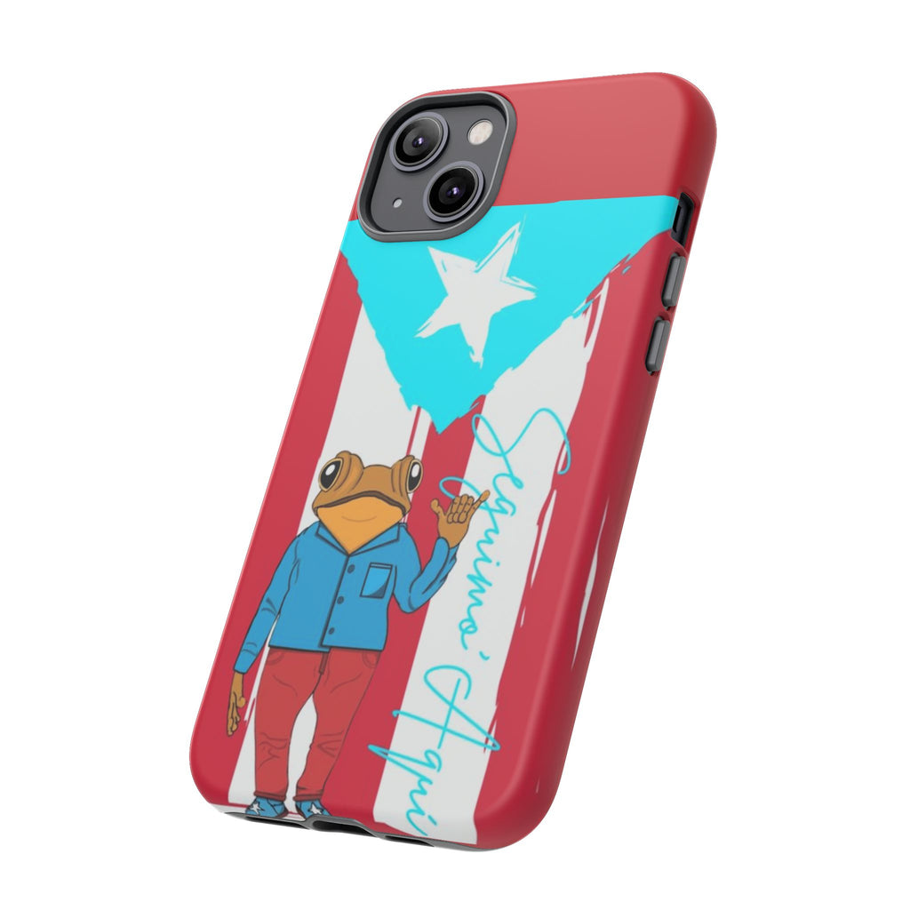 Puerto Rican Flag Frog Design ("Señorita Hops")Phone Case Isla del Encanto Phone Case – Puerto Rican Style
