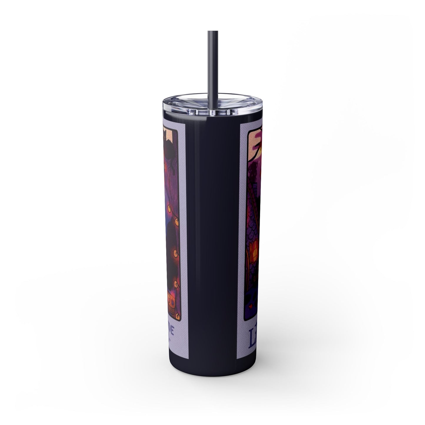 🎁 Spooky season gifts Enchanting Libra Skinny Tumbler with Straw | 20oz | Perfect for Halloween, Witchy Vibes, Astrology Lovers, Gift Idea, Custom Beverage Holder