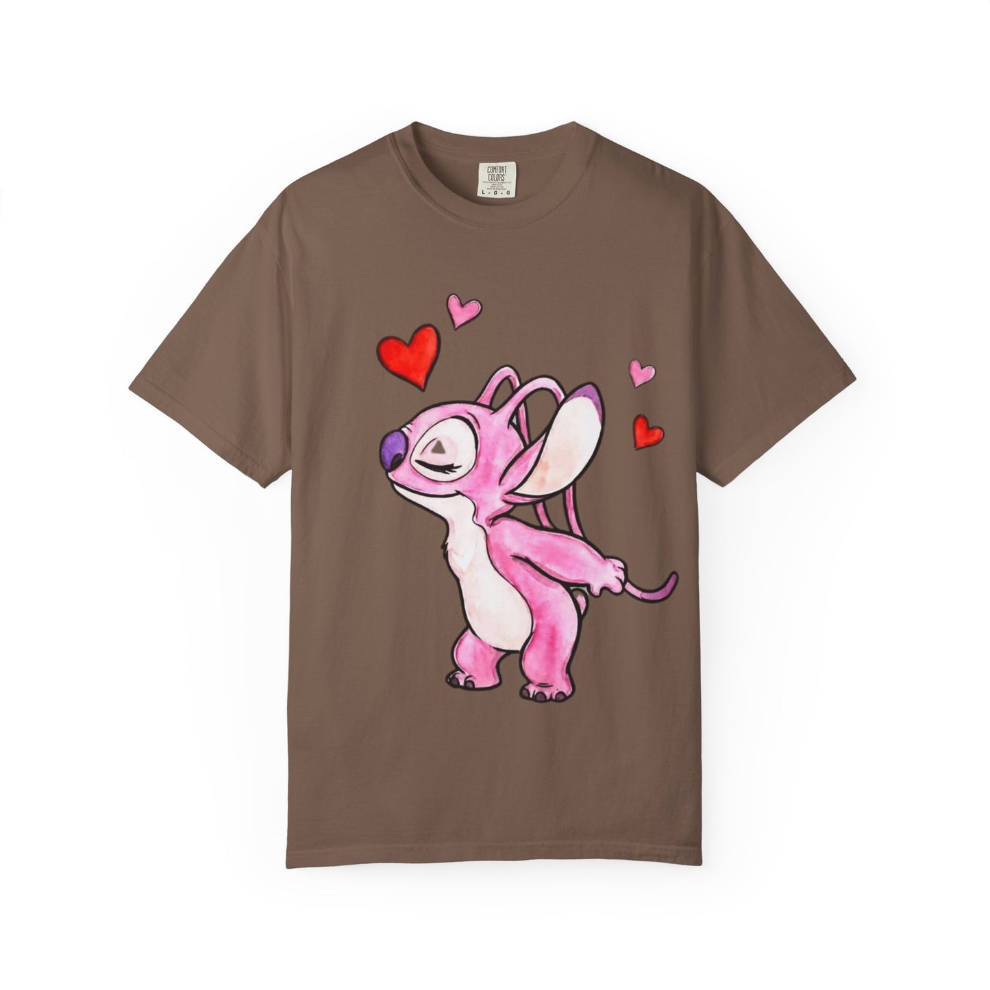 T-Shirt — Cute Pink Cartoon Creature with Hearts | Valentine’s Gift Tee