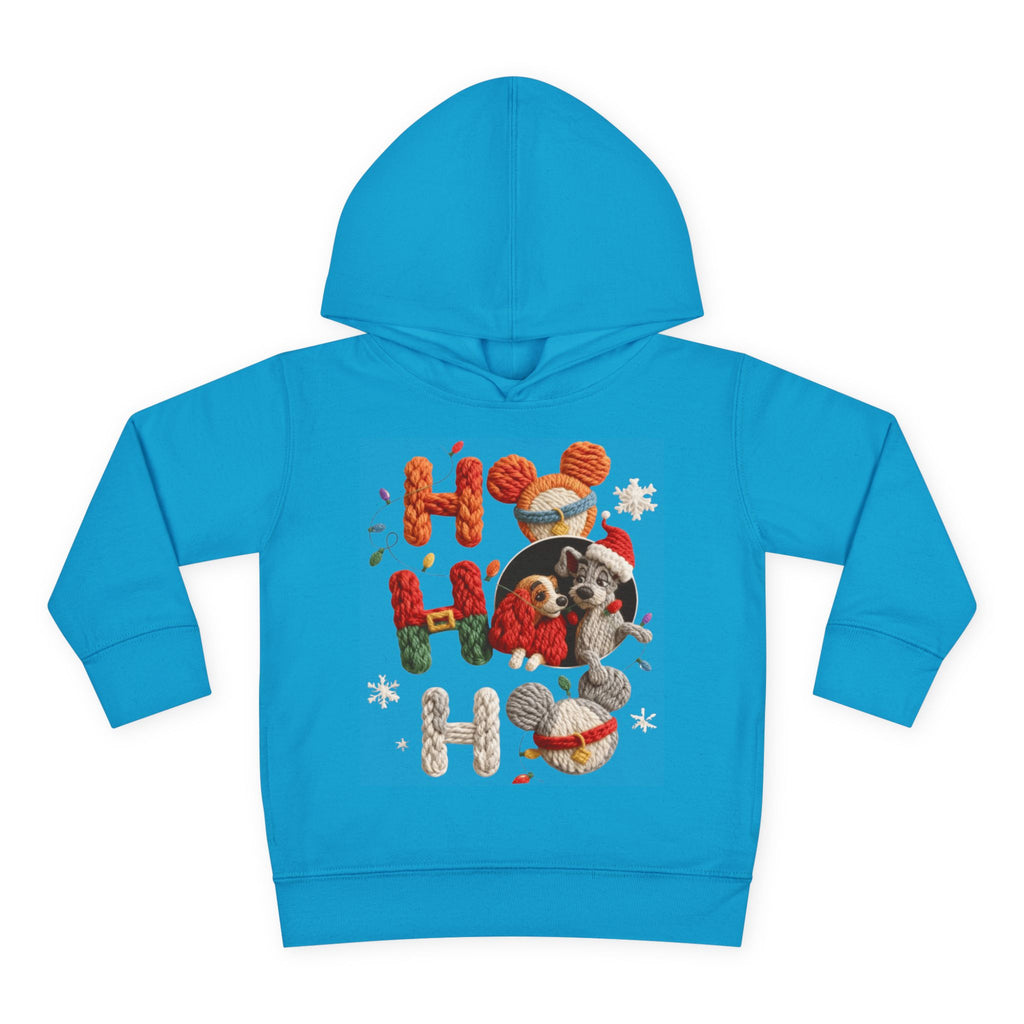 Toddler Hoodie "Ho Ho Ho" Festive Raccoon Christmas Pullover