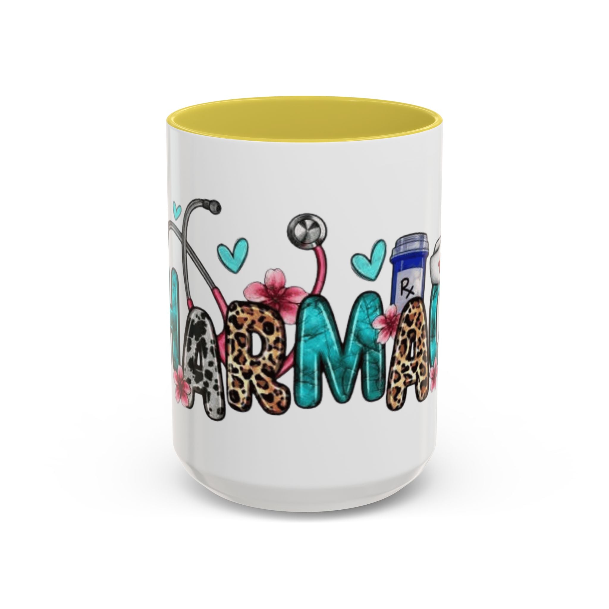 Pharmacy Nurse Coffee Mug — Cute Leopard & Teal Medical Design (11oz/15oz)Christmas mug for all healthcare heroes