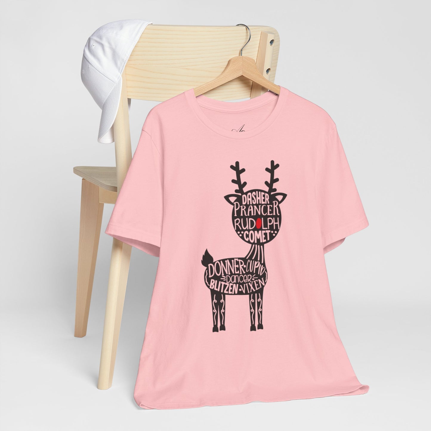 Christmas Reindeer Graphic Tee - Unisex Jersey Short Sleeve Shirt