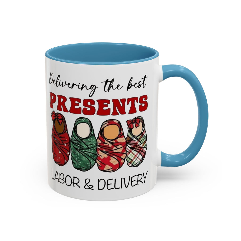 Christmas Presents Delivery Coffee Mug — "Delivering the Best Presents" Accent Mug Medical Christmas Mug,