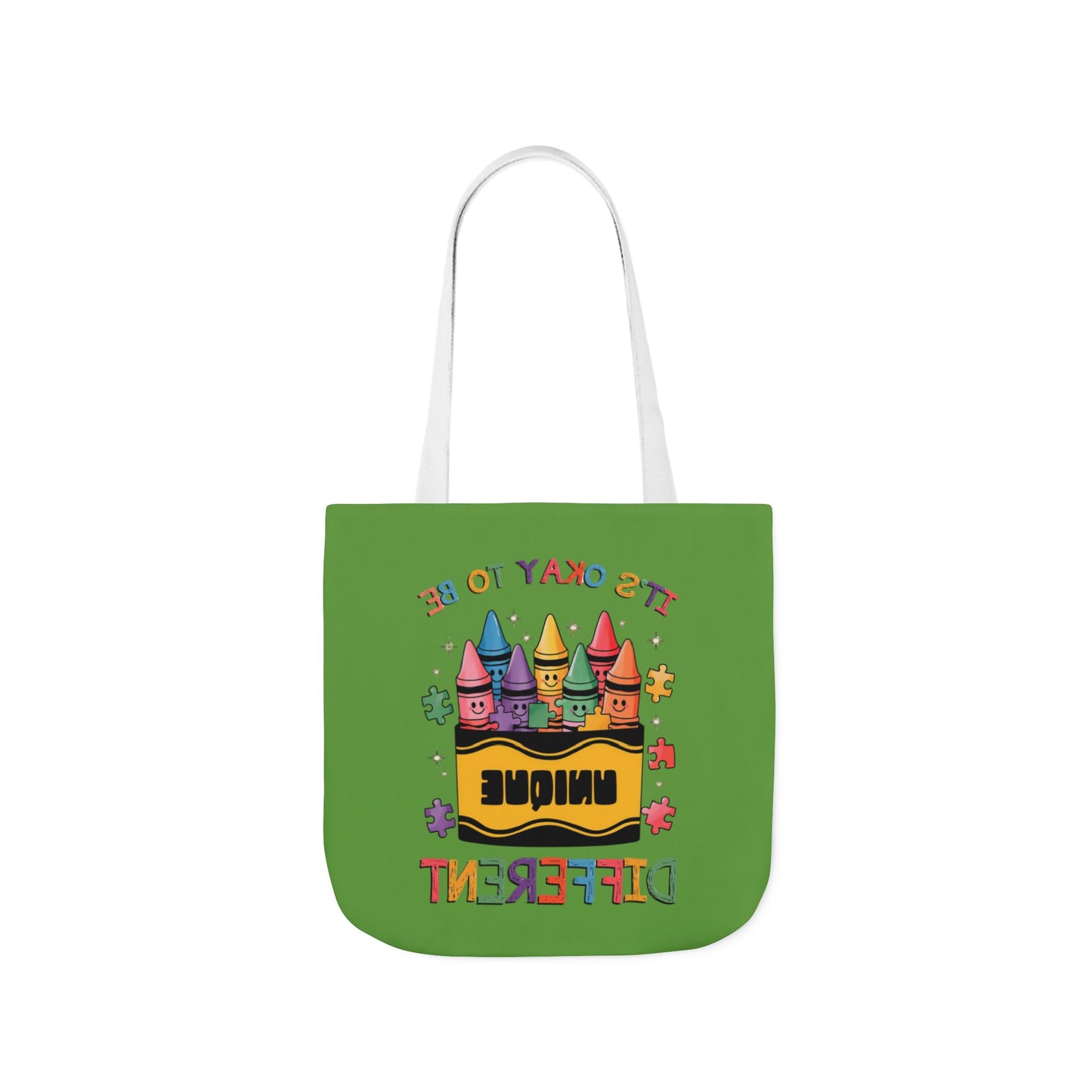 Autism Awareness & Pride Collection Unique Canvas Tote Bag with Colorful Castle Design