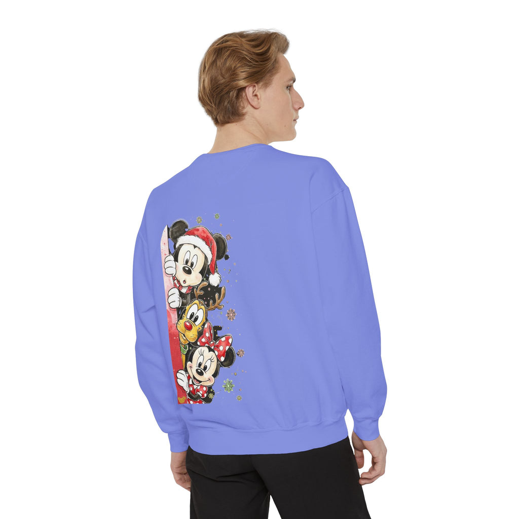 Christmas Disney Characters Sweatshirt  Mickey, Minnie & Pluto Holiday Crew Cartoon Christmas T-shirts and Sweaters