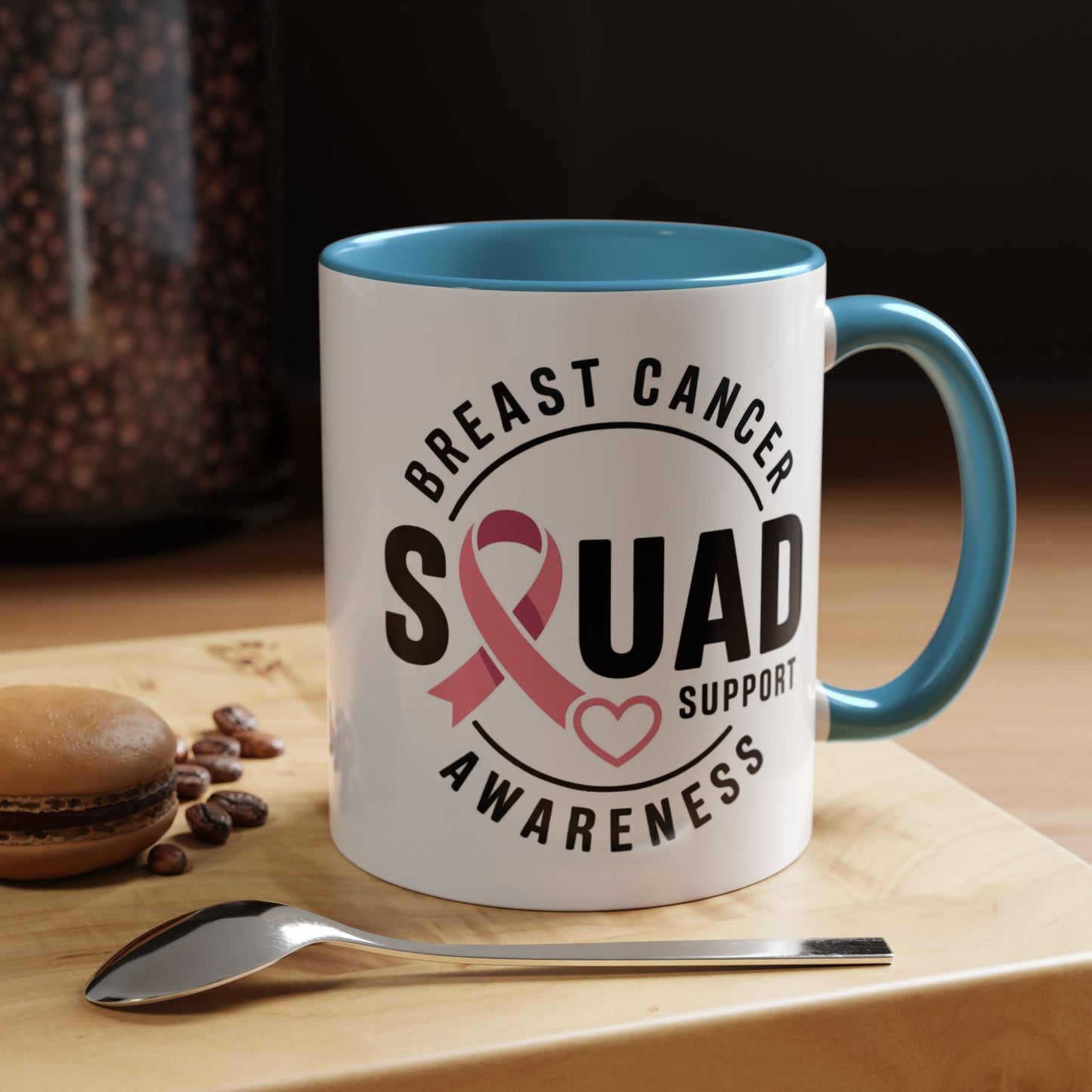 Breast Cancer Awareness Coffee Mug - Support Your Squad