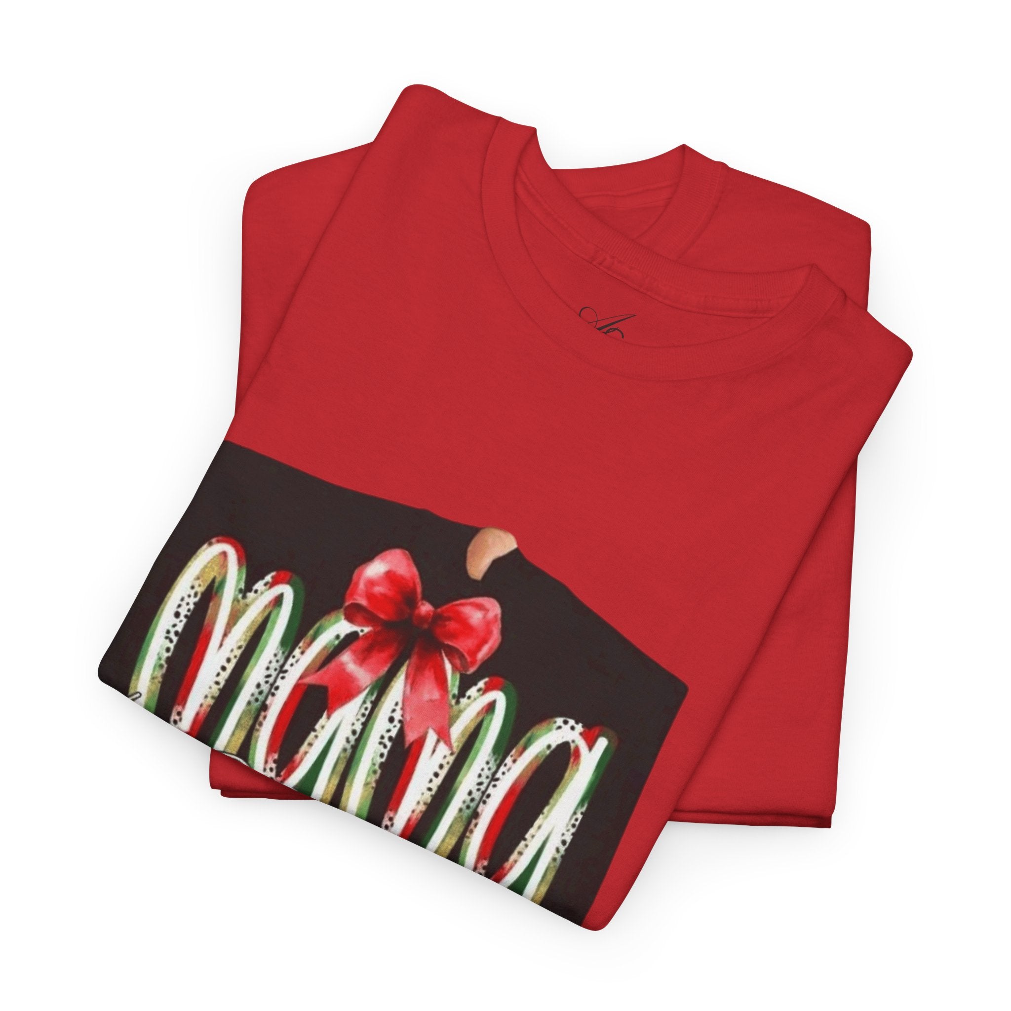 Festive Mama Tee, Cozy Holiday Shirt, Gift for Mom, Christmas T-Shirt, Unisex Cotton Tee