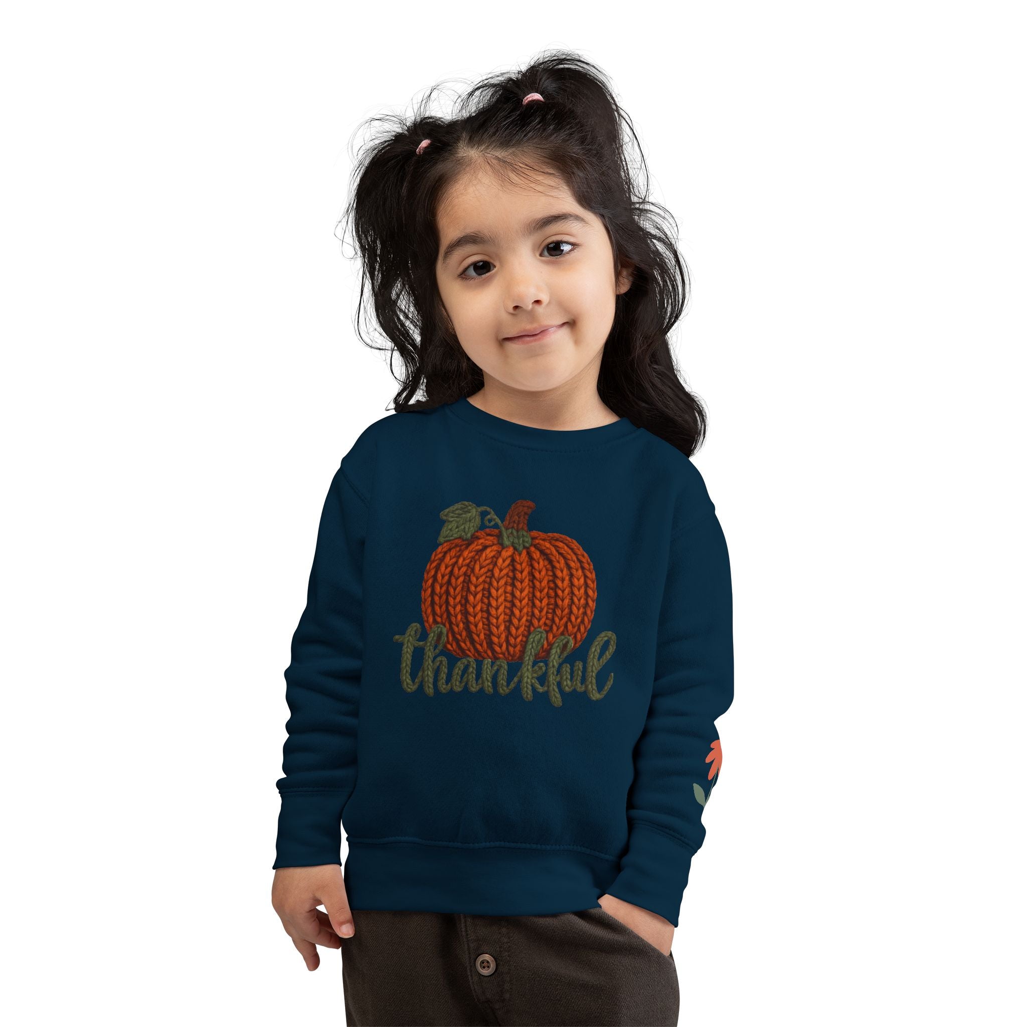 Toddler Sweatshirt  "Thankful" Pumpkin Fall Pullover