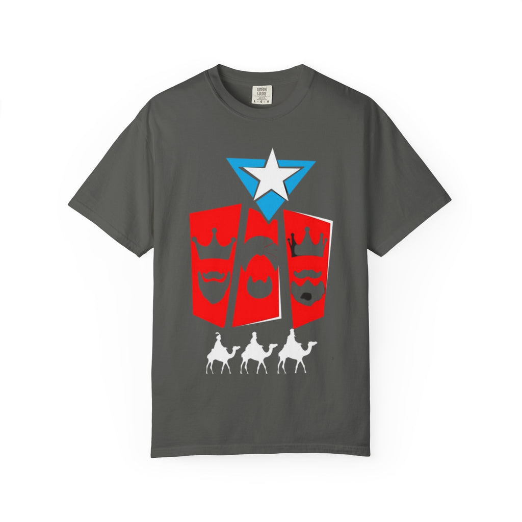 The Three Kings T-Shirt — Puerto Rican Three Kings Graphic Tee (Star & Crown Silhouettes)
