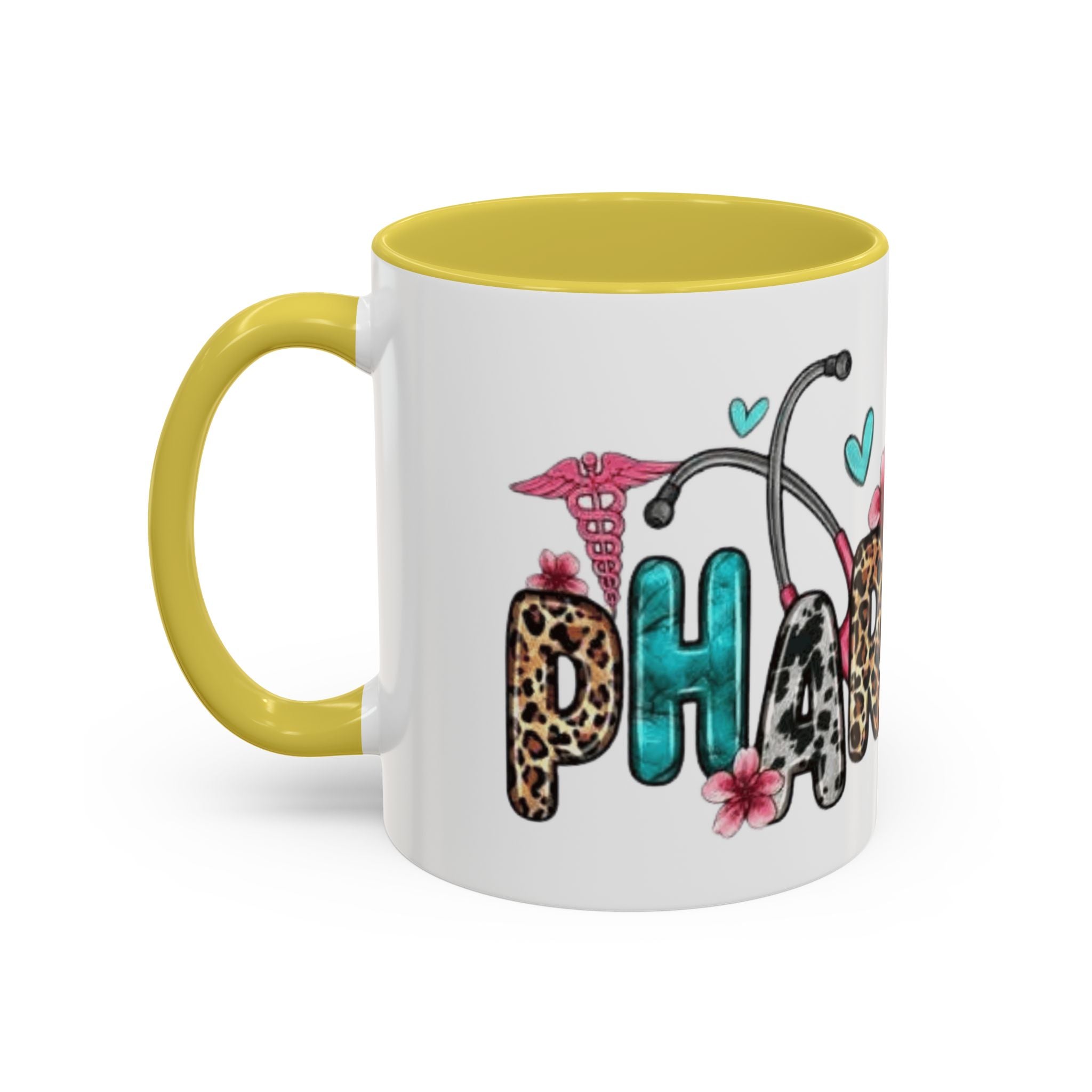Pharmacy Nurse Coffee Mug — Cute Leopard & Teal Medical Design (11oz/15oz)Christmas mug for all healthcare heroes