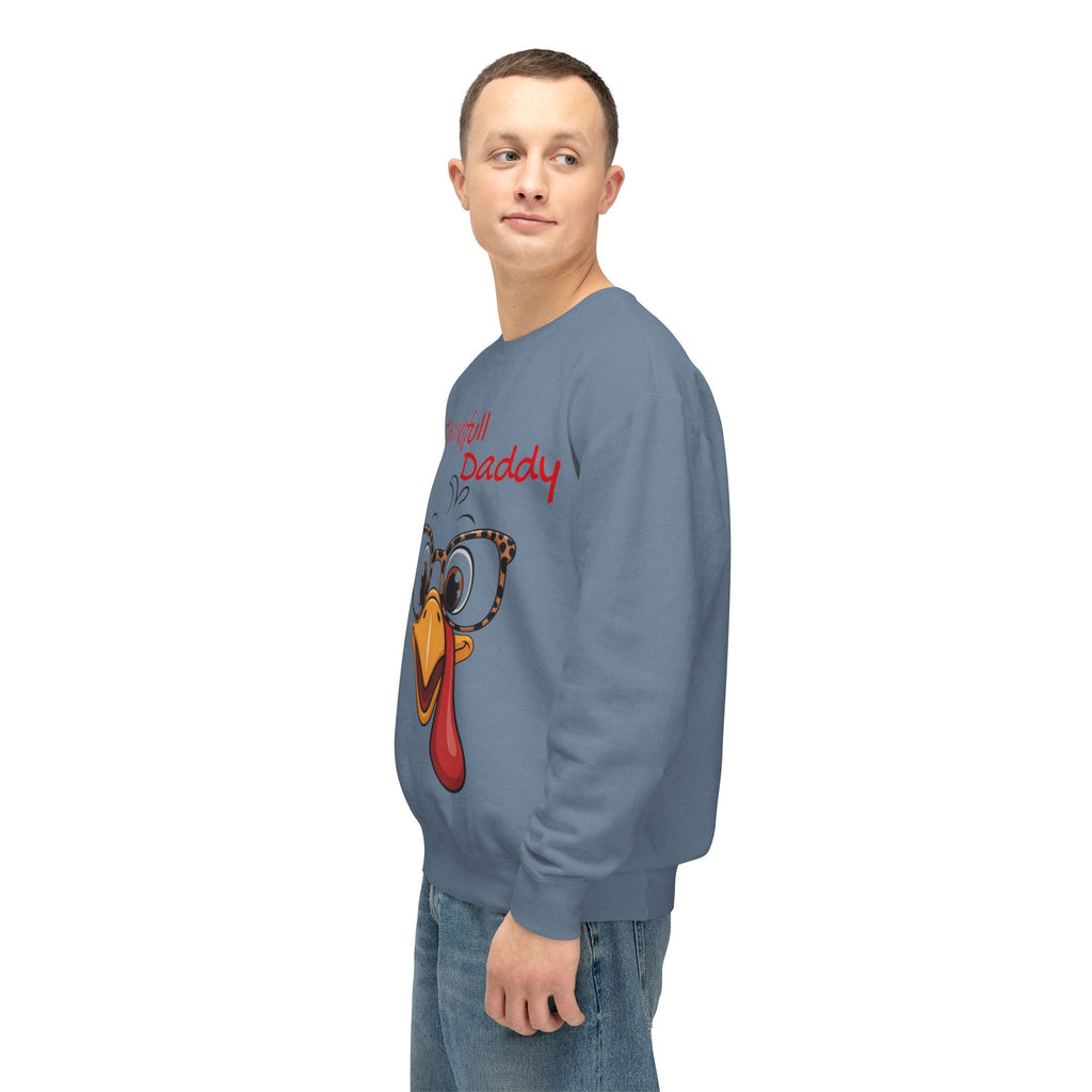 Thanksgiving Turkey 'Thankstfull Daddy' Crewneck Sweatshirt Fall T-Shirts and Sweatshirts Collection
