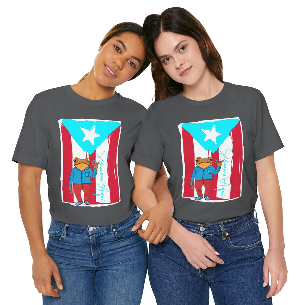 Puerto Rican Coqui Flag T‑Shirt  Boricua Pride Tee