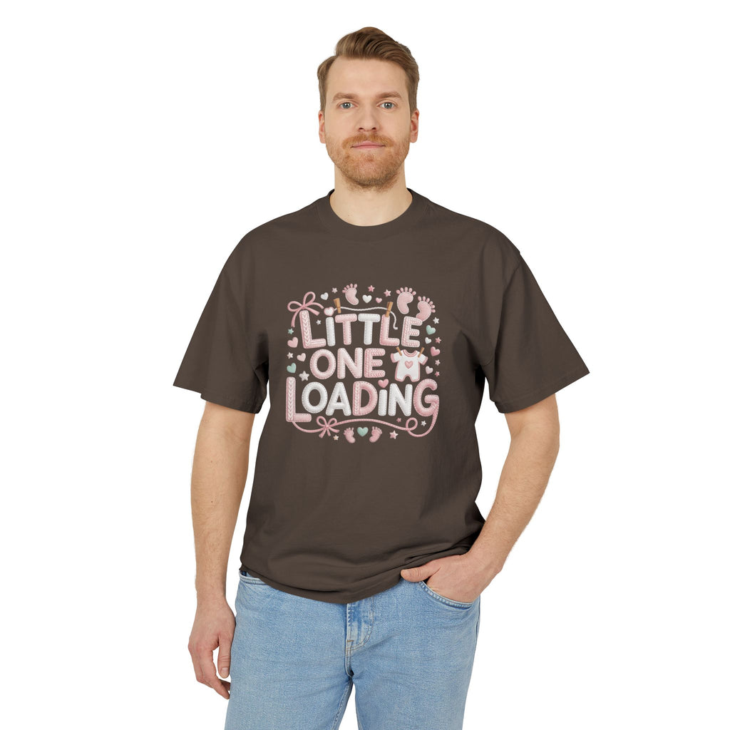 Pregnancy Announcement T‑Shirt  “Little One Loading” Cute Pastel Maternity Tee