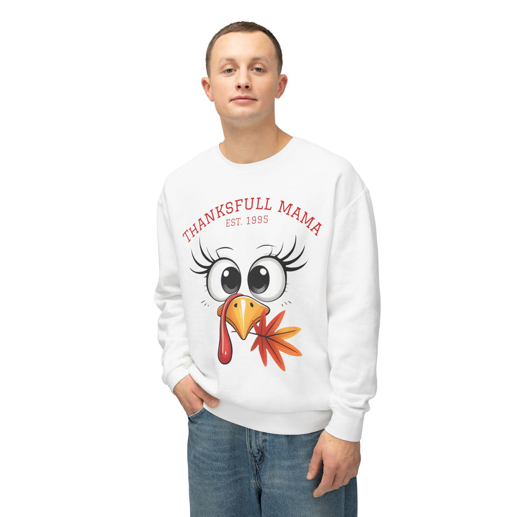 Thanksgiving Mama Sweatshirt  Cute Turkey Face "Thanksgfull Mama" Fall Pullover Fall T-Shirts and Sweatshirts Collection
