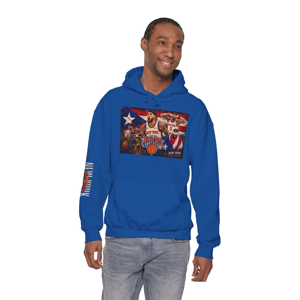 NY-K Retro Player Collage Hoodie — Basketball Fan Sweatshirt
