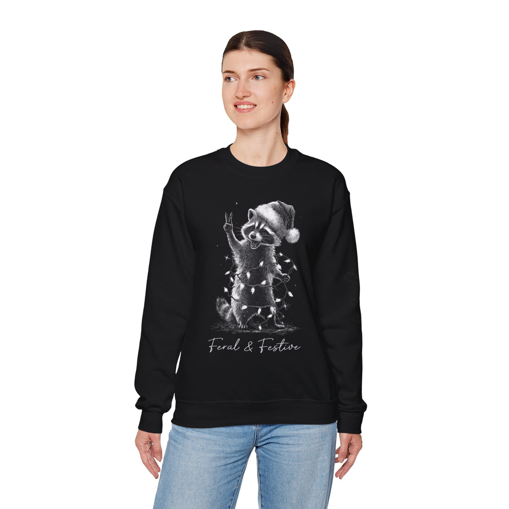 Holiday Raccoon Crewneck Sweatshirt Christmas Tshirts and sweaters,