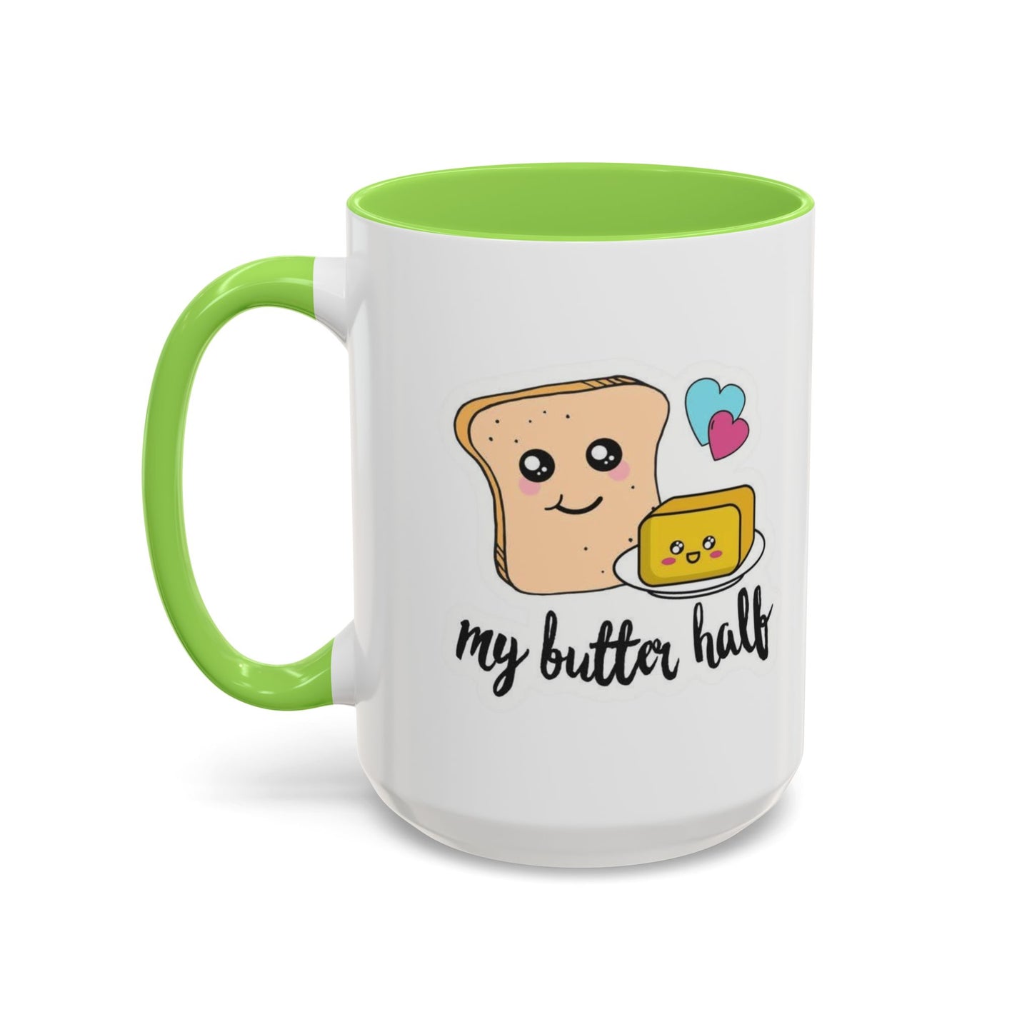 Motivational & Funny Quote Mugs Uplifting Coffee Cup Gifts Cute Foodie Relationship Mug My Butter Half Design, Colorful 11oz & 15oz
