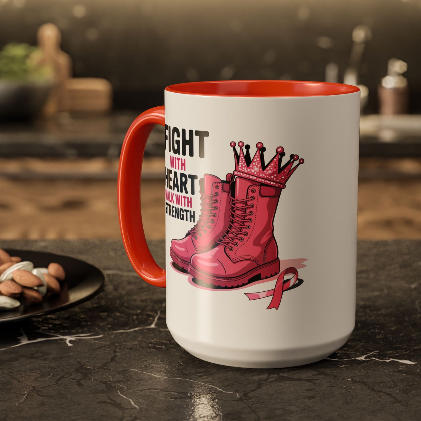You Beat It! Cancer Survivor Mug | Motivational Gift for Her or Him | Warrior Mug