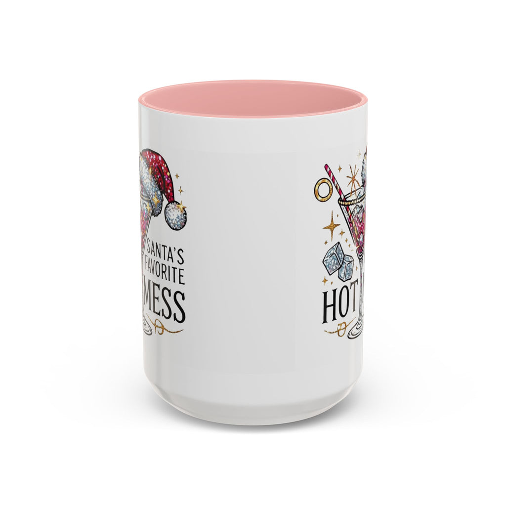 Accent Coffee Mug - "Santa's Favorite Hot Mess" Holiday Cocktail Mug (11/15 oz)