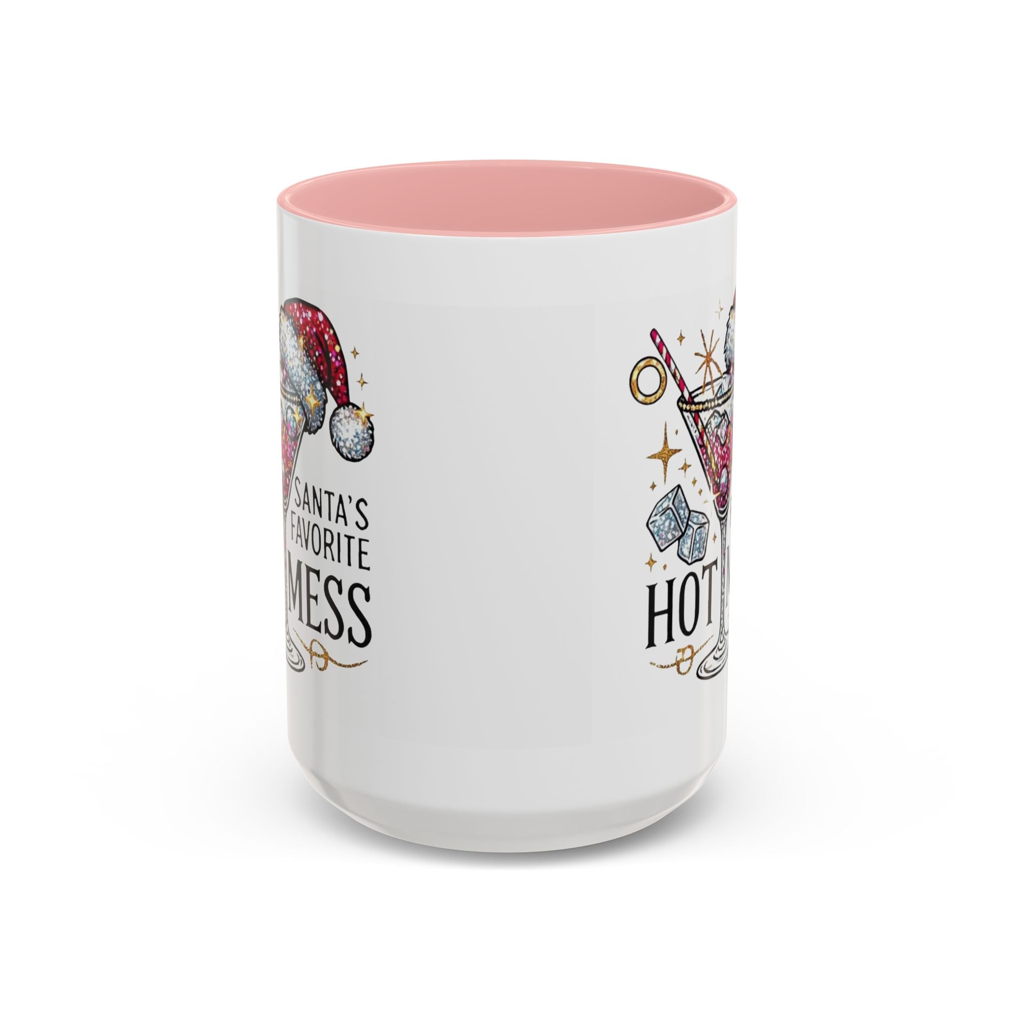 Accent Coffee Mug - "Santa's Favorite Hot Mess" Holiday Cocktail Mug (11/15 oz)